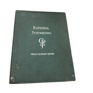Antique Book Rational Typewriting Textbook Single Keyboard Edition 1910